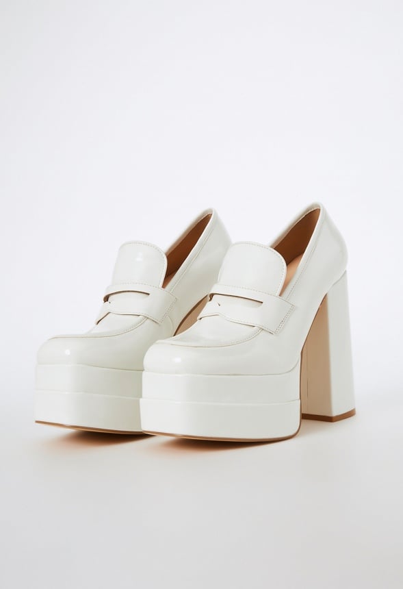 Margaux Platform Loafer Court Bright White