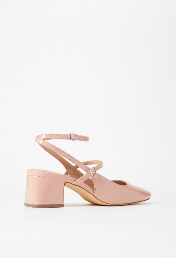 Quinnie Block Heeled Court Cafe Creme