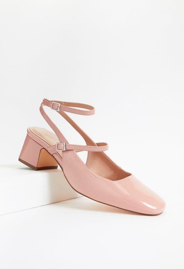 Quinnie Block Heeled Court Cafe Creme