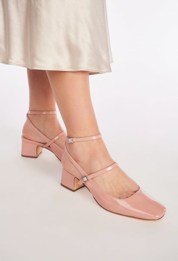 Quinnie Block Heeled Court Cafe Creme