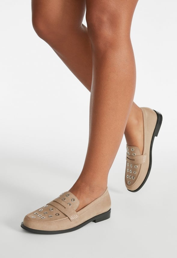 Zuri Flat Loafer Taupe