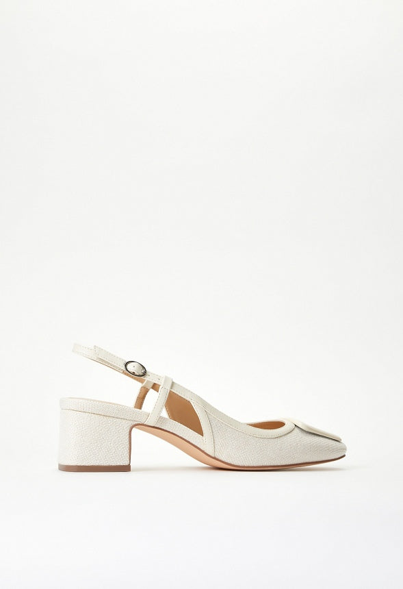 Marjorie Slingback Pump Birch White Multi