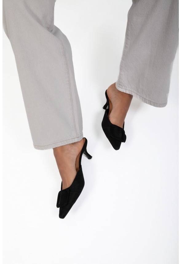 Orla Kitten Heel Mule Black