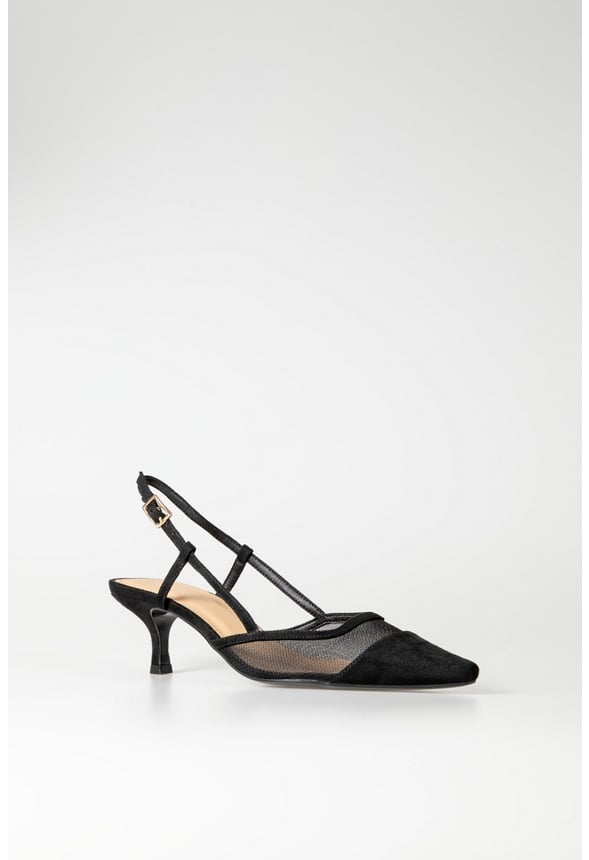 Celene Kitten Heel Pump Black