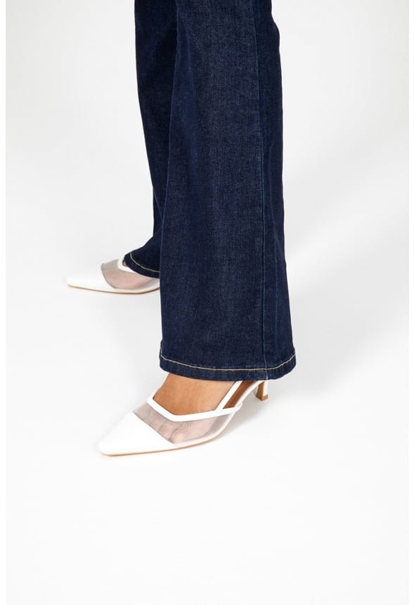 Celene Kitten Heel Pump White