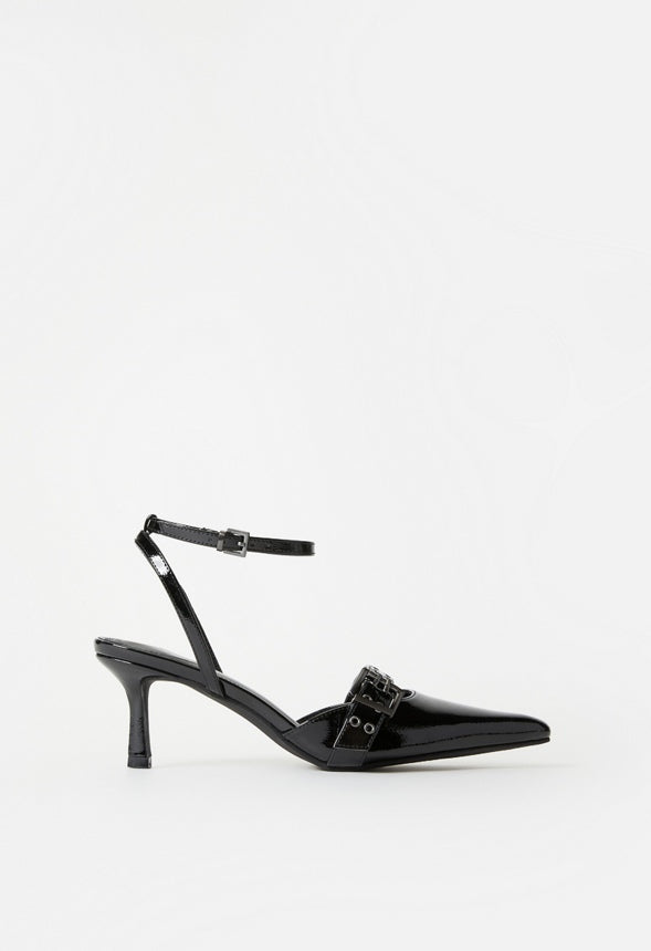 Blakely Ankle Strap Pump Black