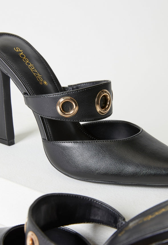 Whit Pointed Toe Pump Black