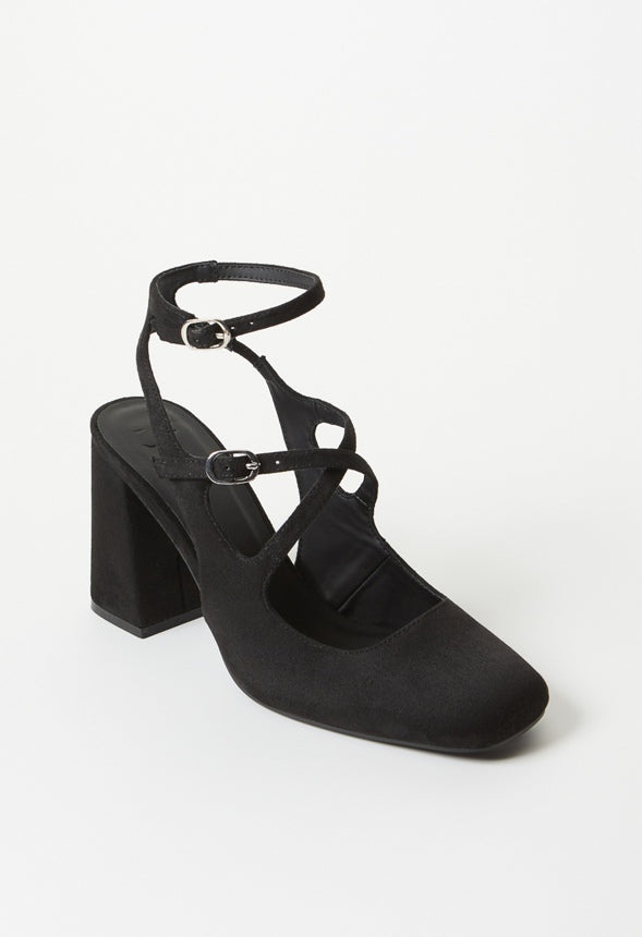 Shauna Ankle Strap Pump Black
