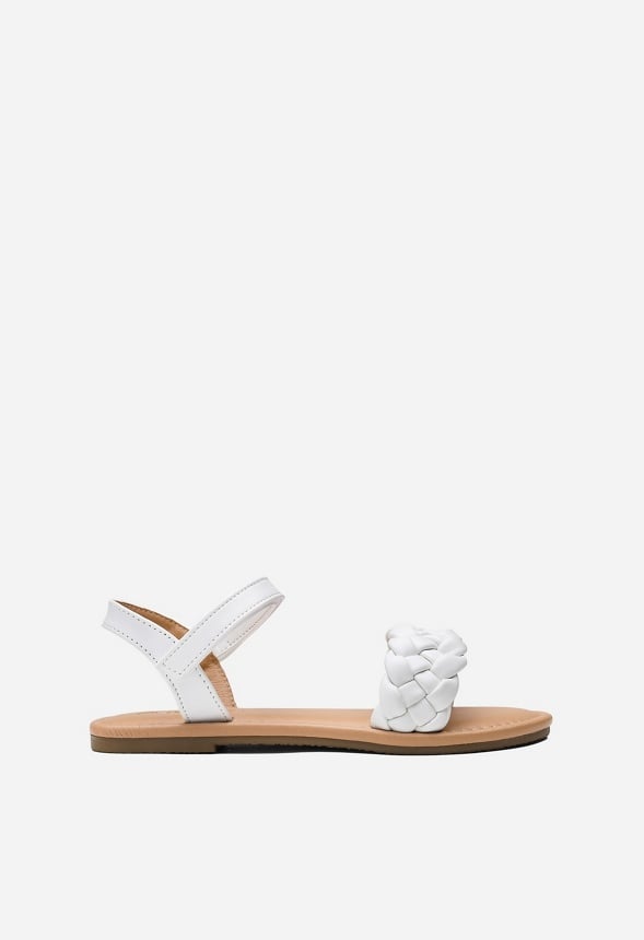 Braided Strap Sandal White