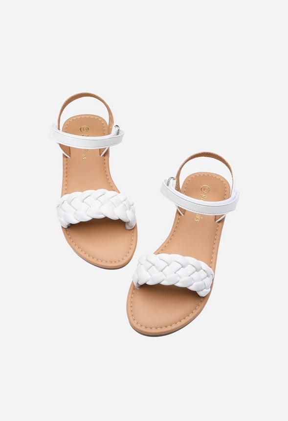 Braided Strap Sandal White