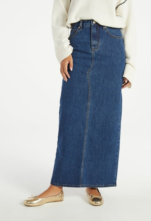 Maxi Denim Skirt Vibes