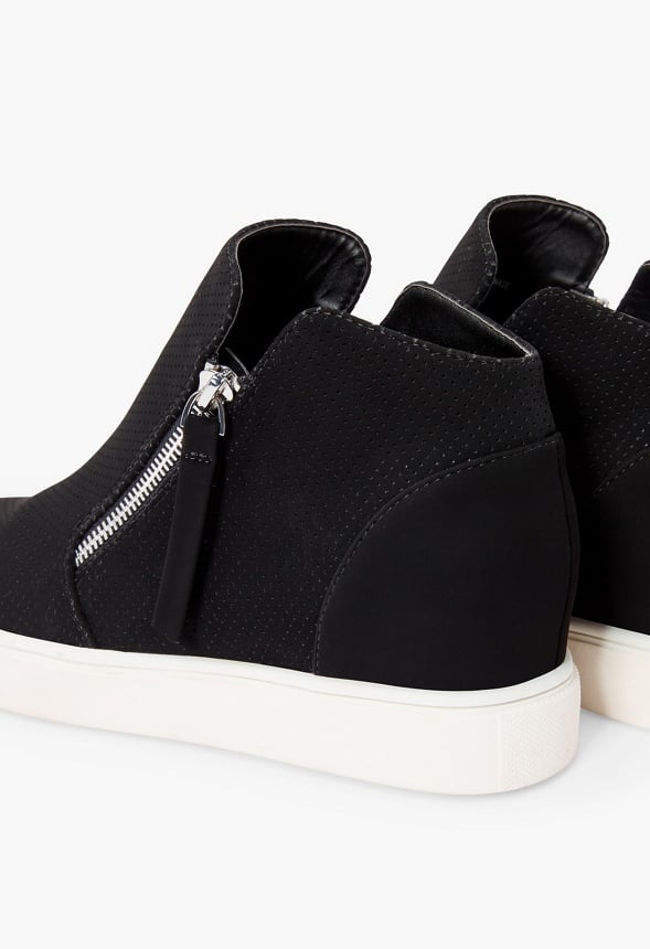 Kayden Wedge Trainers Black