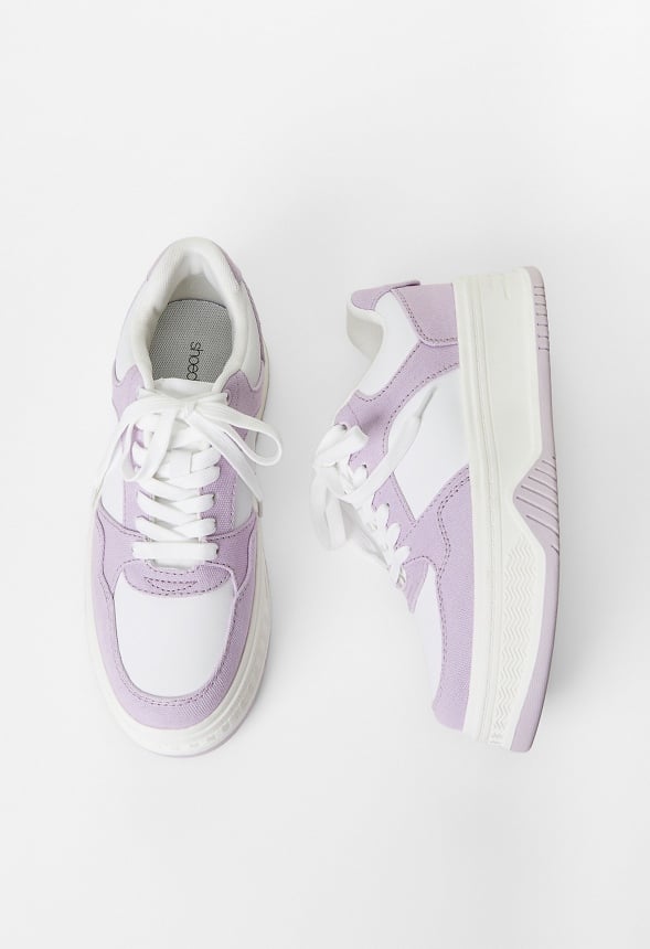 Billie Court Trainers Orchid Petal/ Bright White