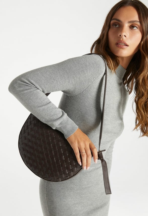 Half Moon Woven Bag Coffee