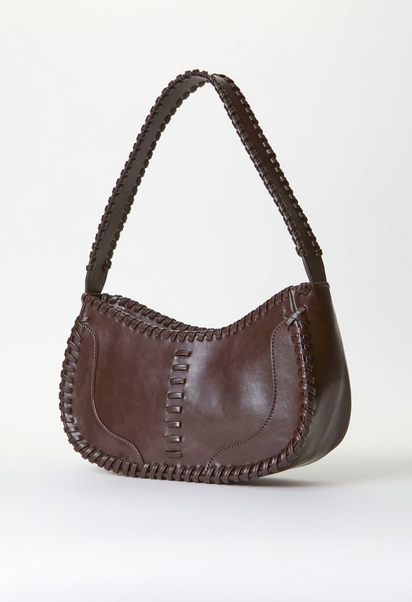 Whipstitch Shoulder Bag Cacao Brown