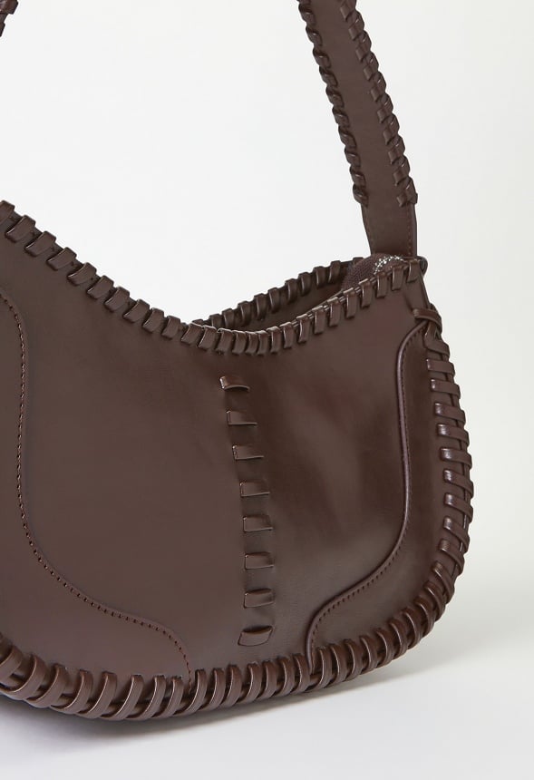 Whipstitch Shoulder Bag Cacao Brown