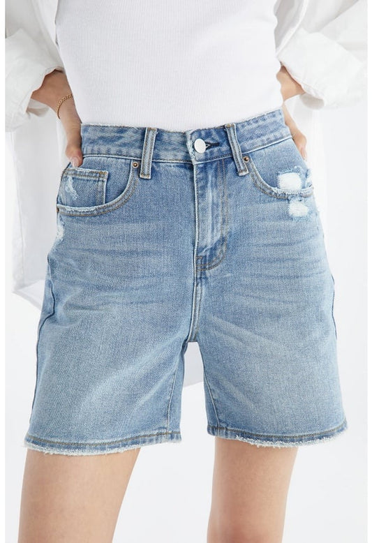 Collins High Rise Bermuda Shorts Tanya Medium Wash
