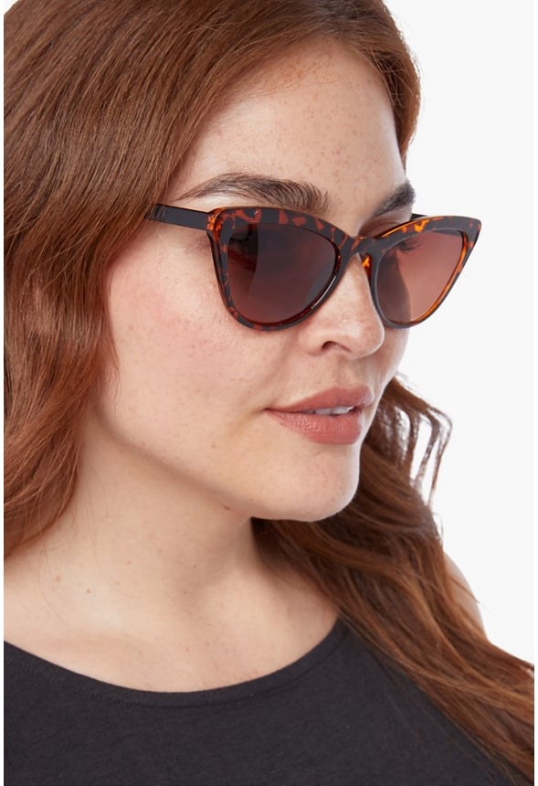 Oversized Cateye Sunglasses Tortoise