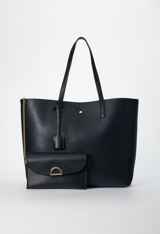 East And West Unlined Tote Black