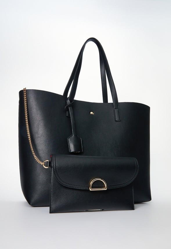 East And West Unlined Tote Black