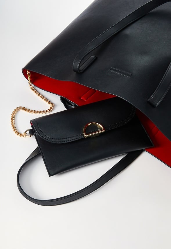 East And West Unlined Tote Black
