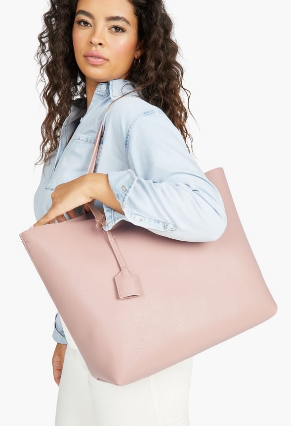 East And West Unlined Tote Rose Smoke