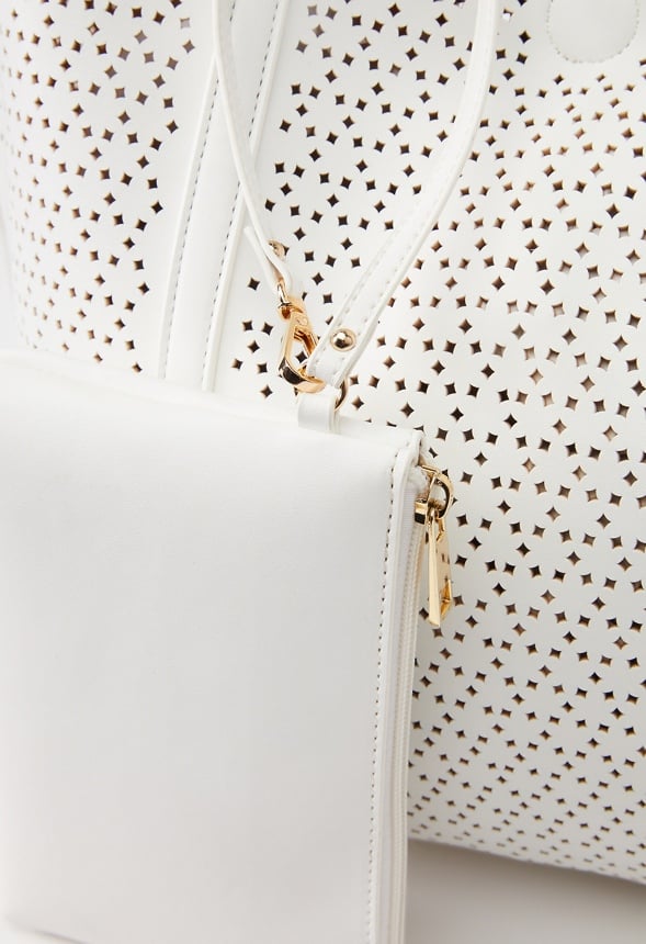 Reversible Lasercut Tote White