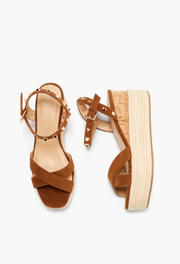 Alfina Flatform Wedge Sandal Camel