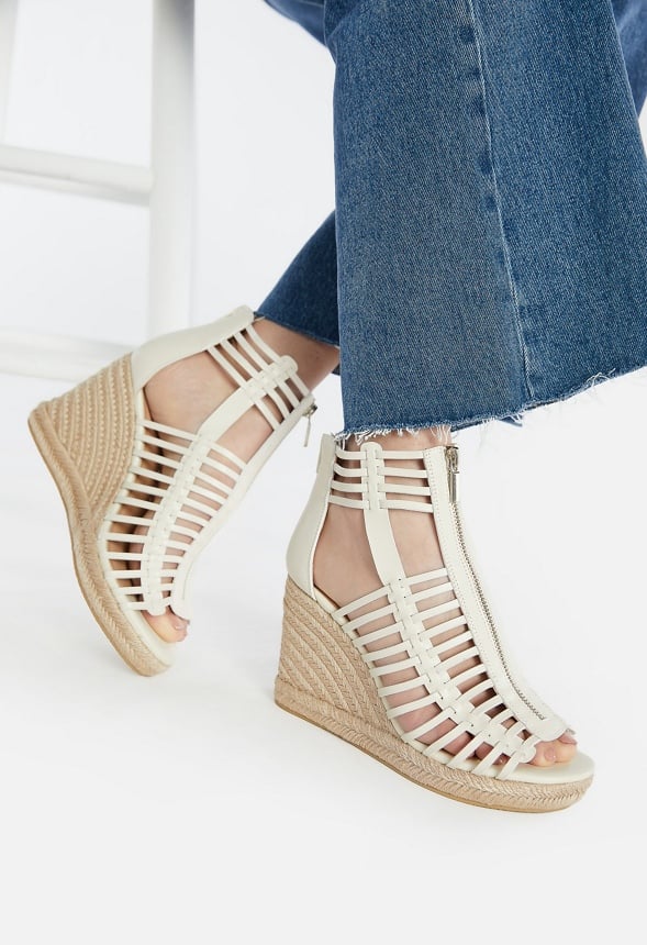 Elisa Espadrille Wedge Sandal Birch White