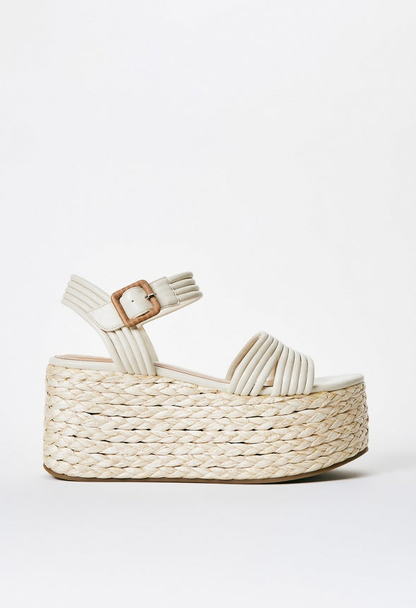 Birdie Platform Sandal Birch White