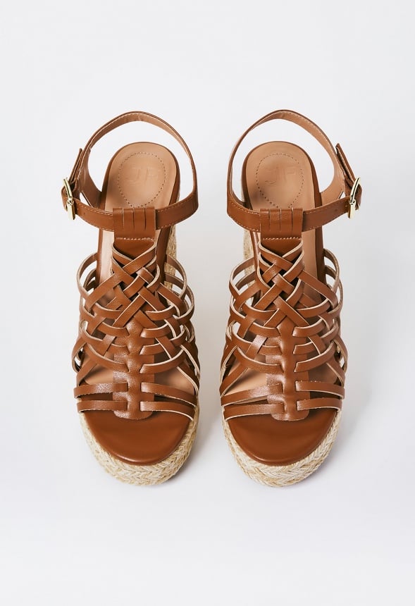Kiera Espadrille Wedge Sandal Camel