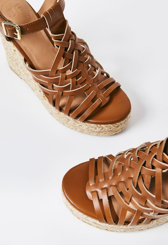 Kiera Espadrille Wedge Sandal Camel