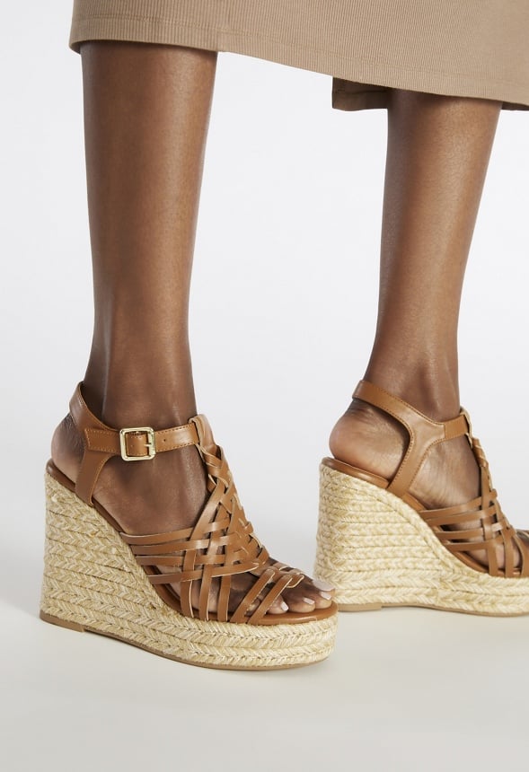 Kiera Espadrille Wedge Sandal Camel