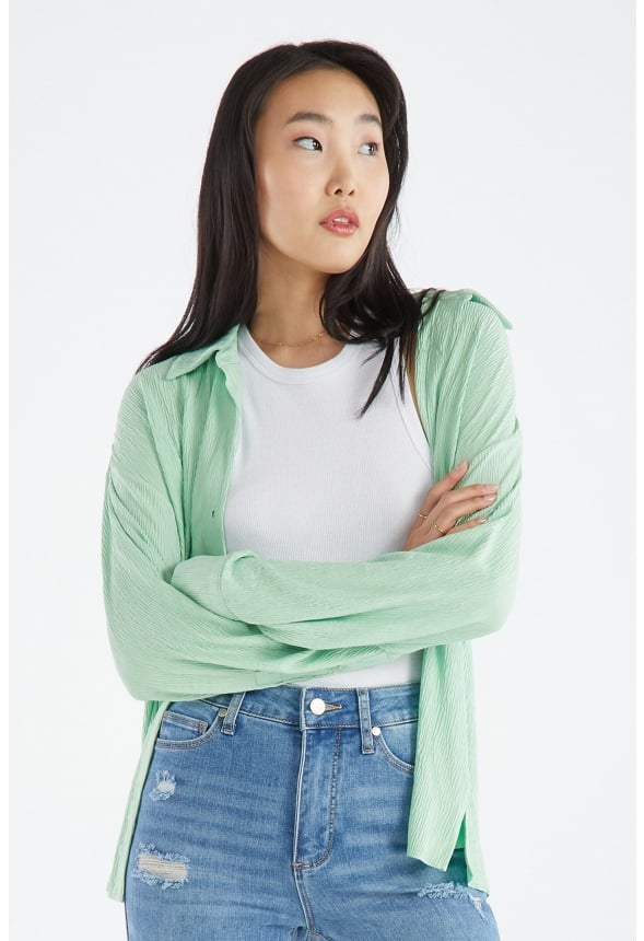 Plisse Shirt Hemlock Green