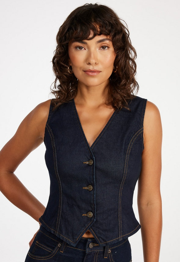 Denim Vest Rinse Wash