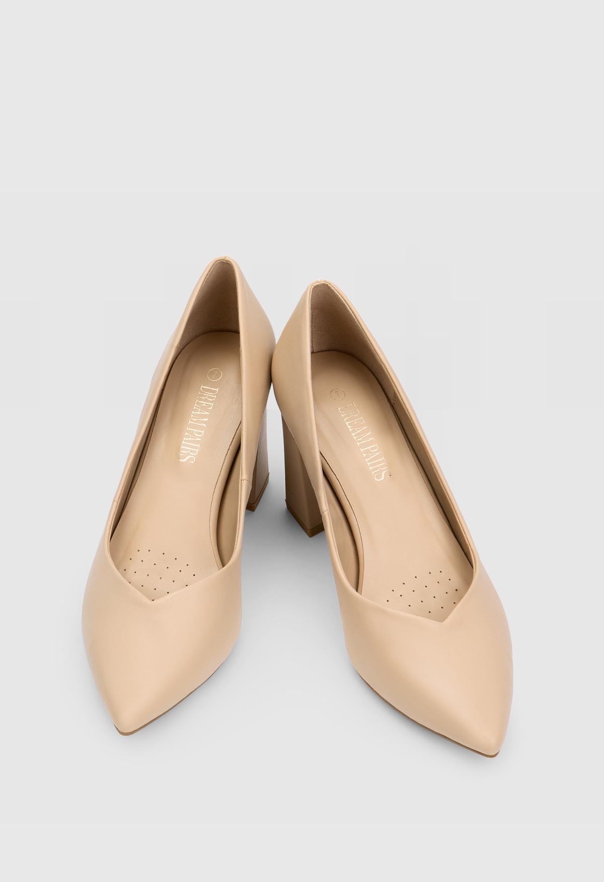 Women’s High Chunky Block Heels Pointed Toe Slip-On Wedding Pumps